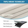 thumbnail image 4 of Turquoize Classic 100% Blackout Back Tab/Rod Pocket Curtains, Stone 52 x 63 , 2 Panels, 4 of 5