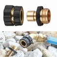 thumbnail image 3 of 3/4 Inch Aluminum Garden Hose Quick Connectors Male and Female Set with Rubber , Leak-Proof O- for Sprinklers, Nozzles, and Watering Tools, 3 of 5