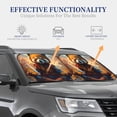 thumbnail image 3 of Kdxio Prairie Meditating Raccoon Print 2-Piece Sun Shade Front Windshield - Foldable Car Front Window Sunshades for Most Sedans SUV Truck, 3 of 6