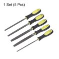 thumbnail image 4 of Uxcell Metal File Set 6" High Carbon Hardened Steel Cut Hand Rasp with Handle (5Pcs Kit), 4 of 6