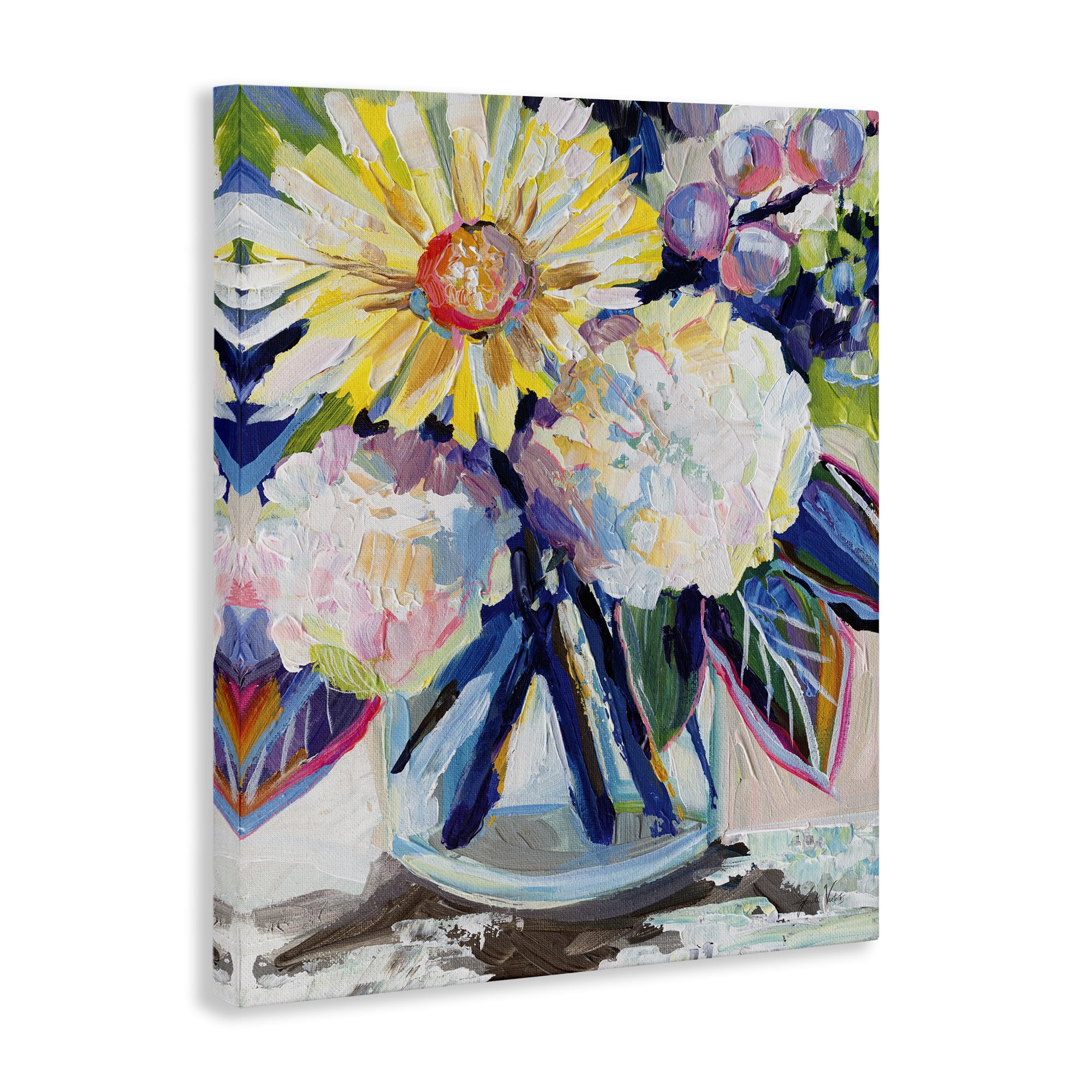 Stupell Industries Yearning Mixed Bouquet Plants & Flowers Painting Wrapped Canvas Art Print Wall Art, 16 x 20