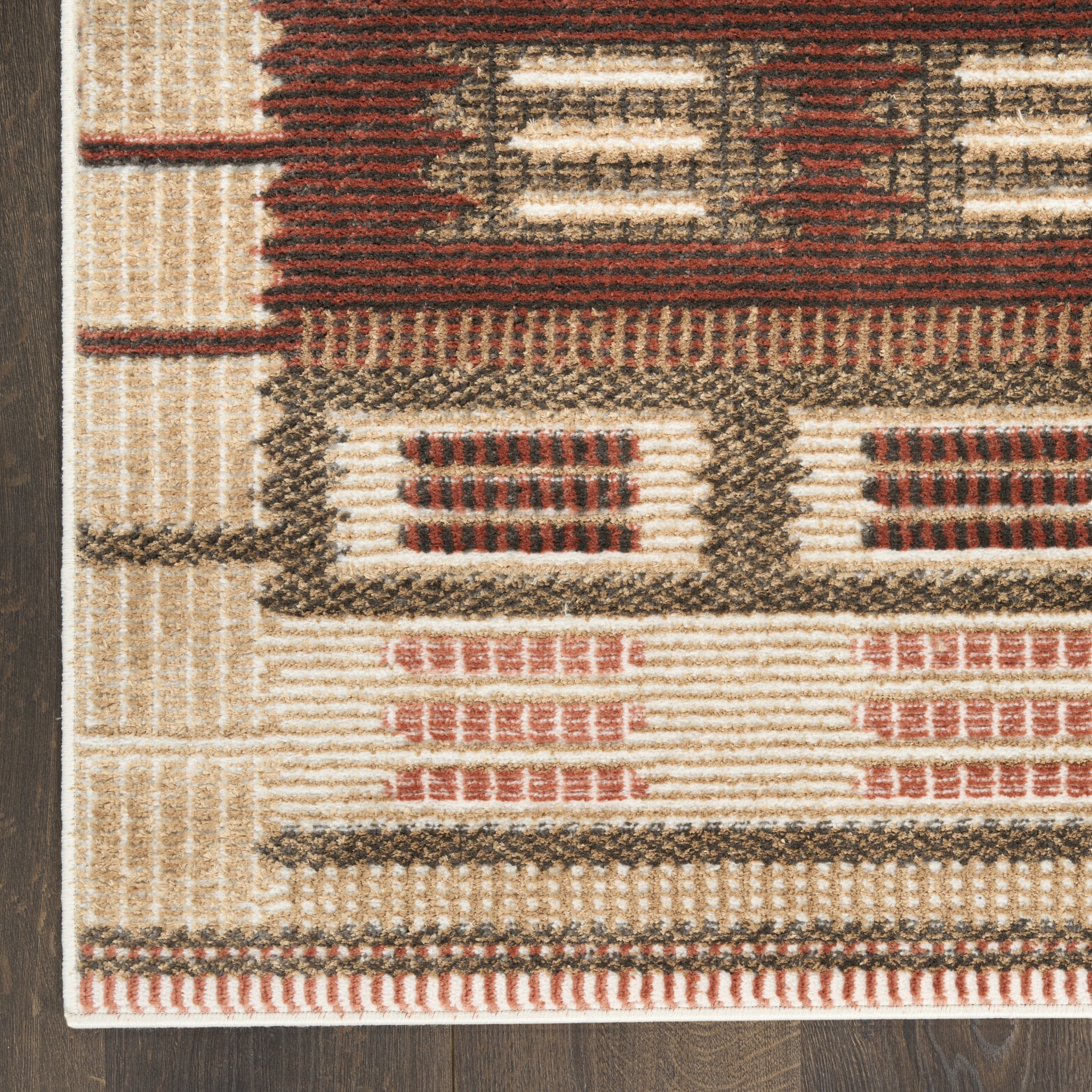 Nourison Nordic 2'2" x 7'6 Rust Modern Indoor Rug