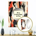 thumbnail image 3 of Designart "Essence of Tribal Camo I" Abstract Mirror Wall Decor - Modern Red Abstract Mirror Wall Art For Bathroom - 32" x 24" Inch, 3 of 5