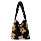 thumbnail image 1 of Bolso Felpa Otoño Con Oso Gran Capacidad para Mujer (negro), 1 of 9
