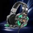 thumbnail image 2 of Gaming Headset, G2000 Wired Over-Ear Headset with Noise-Canceling Microphone, Soft Ear Cushions and Bass Surround Sound, Compatible with PS5/Xbox/PC,Camouflage Gray, 2 of 8