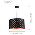 thumbnail image 2 of Xtricity - Suspension, Largeur 11,8 '', de la Collection Kimberly, Noir et Or, 2 of 3