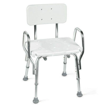 DMI Shower Chair with Back and Arms for Elderly, Bath Chair and Bench