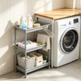 thumbnail image 6 of Eolstice Freestanding Gray 3 Layer Plastic Storage Shelf, Multipurpose Organizer Rack, Home Kitchen Pantry Laundry Utility Room Storage Unit, 6 of 6