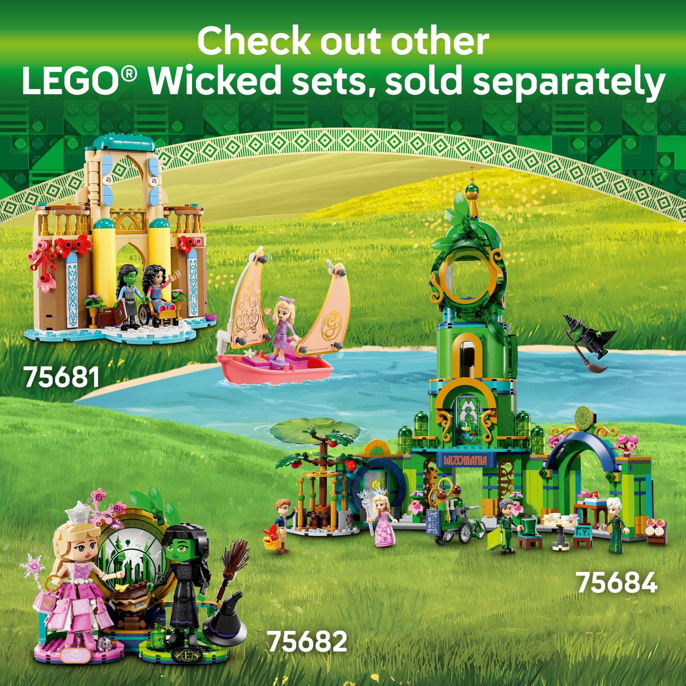 LEGO Wicked Glinda & Elphaba's Dormitory Building Toys - Wicked Toys for Girls & Boys, Age 8+ - Buildable Doll House for Kids - 75683