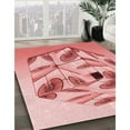 thumbnail image 2 of Ahgly Company Indoor Rectangle Patterned Grapefruit Red Area Rugs, 4' x 6', 2 of 6