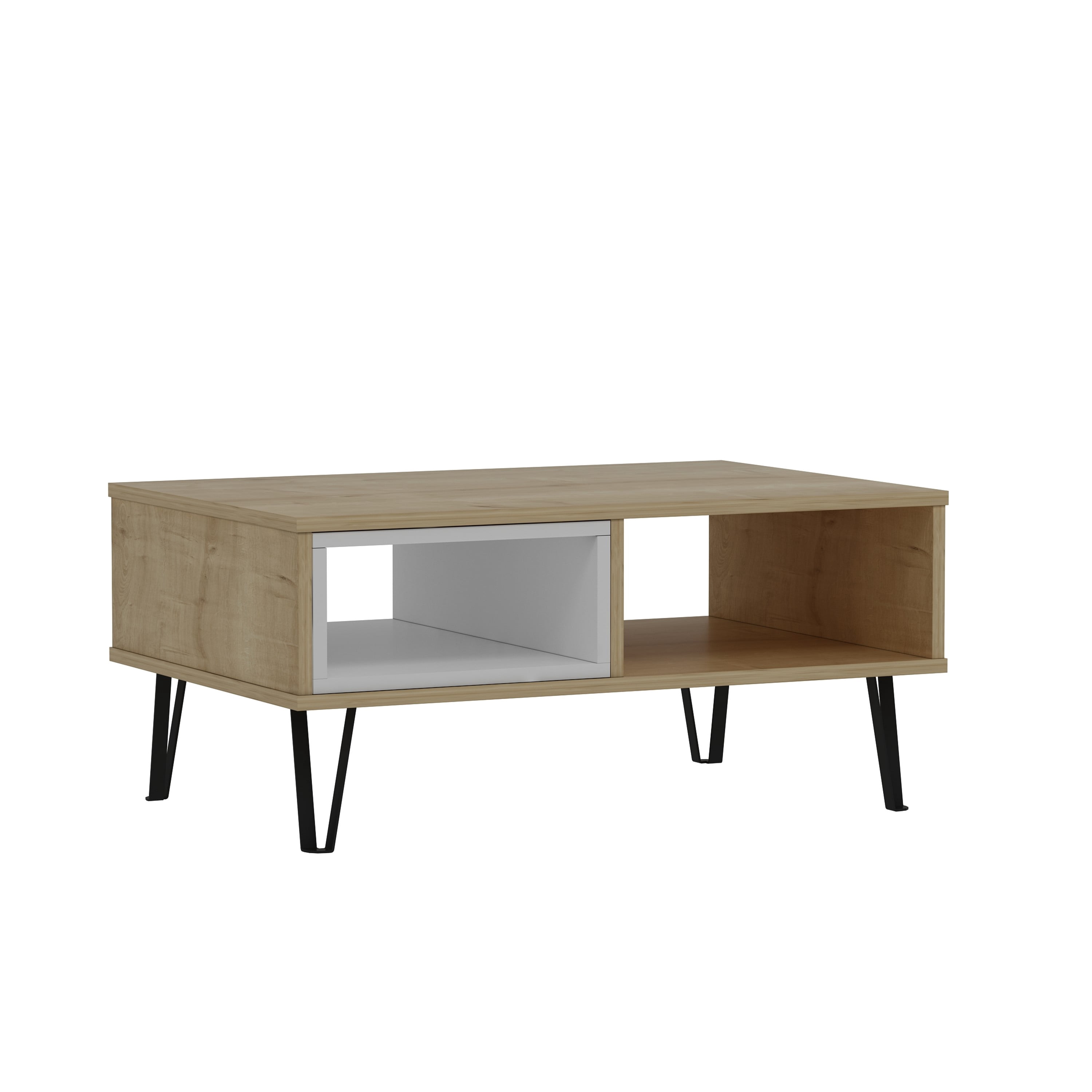 Ada Home Décor Modern Mendoz Wooden Rectangle Coffee Table, Oak