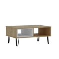 thumbnail image 3 of Ada Home Décor Modern Mendoz Wooden Rectangle Coffee Table, Oak, 3 of 6