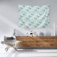 thumbnail image 2 of 48x36 Inch Rectangle Wall Tapestry for Indoor & Outdoor, Living Room, Bedroom, Teen Room,Whale Color Block Light Blue Pattern, 2 of 6