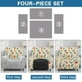 thumbnail image 6 of FOR U DESIGNS Colorful Dog Paw Print Recliner Chair Covers with Arms, Polyester Lazy Boy Recliner Covers Anti-Slip Living Room Chair Protector Slipcover for Pet,Kids, 6 of 8