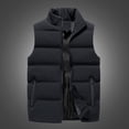 thumbnail image 4 of Chaleco de hombre Otoño e Invierno Deportes Ocio Cuello Algodón Engrosado Chaleco de algodón Chaqueta de hombre Sin mangas Moda, 4 of 5