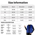 thumbnail image 2 of Stichou Faux Fur Vest Plush Warm Jacket Winter Shaggy Sleeveless Coat Fuzzy Fleece Outwear Open Front Vests Royal Blue 2XL, 2 of 5