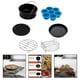 thumbnail image 5 of Accesorios para freidora de aire, molde con tapa para freír pollo, estante multis, soporte de metal antiadherente, juego de piezas para freidora de 7 pulgadas Sunnimix Piezas de la freidora de aire, 5 of 8