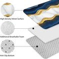 thumbnail image 5 of Blue Marble Gold Wave Pattern Bathroom Rugs Sets 3 Piece,Toilet Cover Set,Absorbent Non Slip Bathroom Mats Sets with U-Shaped Contour Rug Toilet Rug Set, 5 of 5