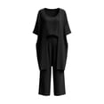 thumbnail image 5 of Ahabrexf Women's Solid Color Jacket with Camisole and Pants 3-Pc Set Casual Loose Fit Summer Outfit, 5 of 9
