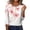 Multicolor-Shirts, variant on Jsaierl 3/4 Length Sleeve Womens Tops Summer Button Up Round Neck Shirts Boho Print Petite Blouses Going Out Holiday Tunic Top S-2XL