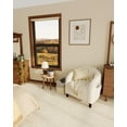 thumbnail image 6 of COZONY Boucle Accent Barrel Chair, Furry Sherpa Club Armchair for Living Room, Bedroom, Reception Room or Office, White, 6 of 7