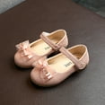 thumbnail image 4 of ATOGUTA Dress Shoes for Girls Lace-Knot Bling Princess Leather Shoes Flats, 4 of 5