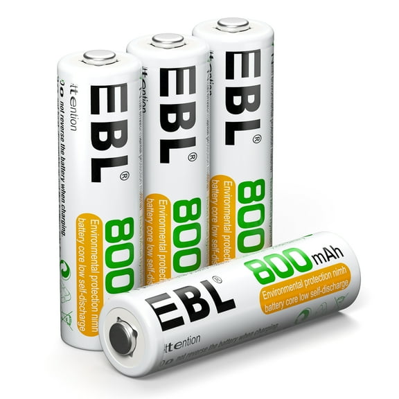 EBL 4-Pack AAA Rechargeable Batteries 800mAh Ni-MH Triple A Batteries