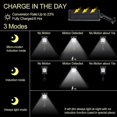 thumbnail image 2 of 60 Led 6w Solar Powered Ip65 Waterproof Outdoor Light Black With Adjustable Stand And Remote Control, 3 Modes Sensor Lights For Garden, Garage, Yard, 2 of 5