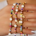 thumbnail image 6 of Turandoss Colorful Initial Necklaces for Girls Beaded Pearl Choker Necklace for Women Teen Girl Colorful Summer Boho Necklace Jewelry Trendy Personalized Letter Initial Gifts Birthday Gifts Kids, 6 of 8