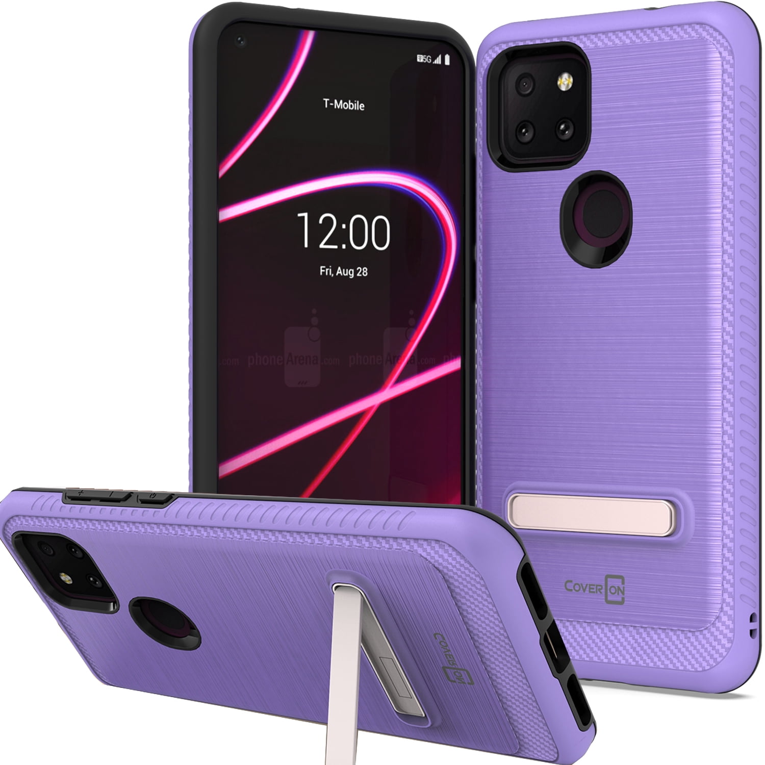 Slim Purple Dual Layer Case with Metal Kickstand for Haiti Ubuy
