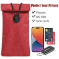 thumbnail image 6 of Spencer Faraday Bag RFID Signal Blocking Bag Shielding Pouch Anti-Tracking Anti-Hacking Blocker Bag for Cell Phone Car Key, Red, 6 of 10