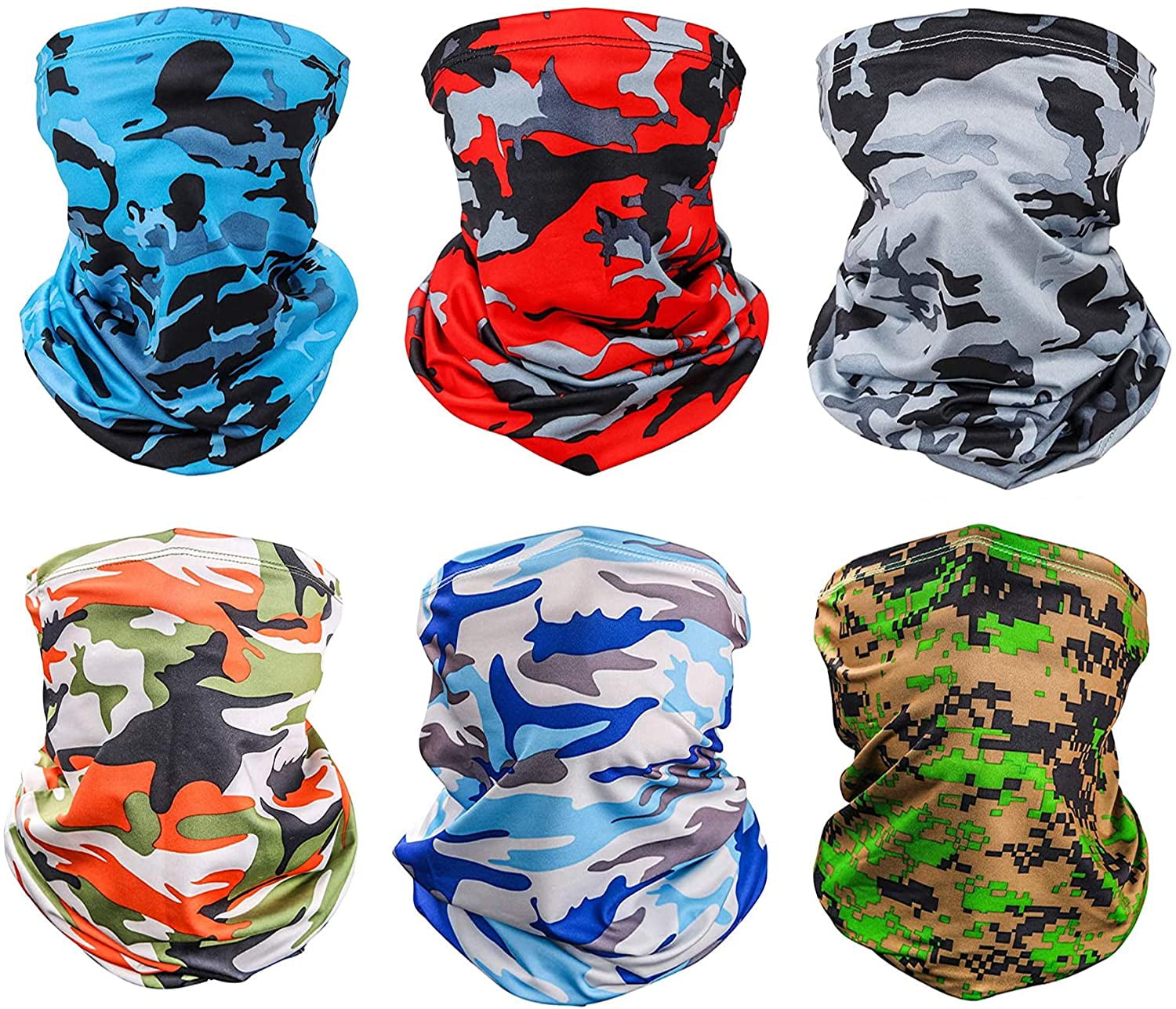 Windproof Scarf Sunscreen Breathable Bandana for Outdoor and Sports 3 Pieces Neck Gaiter face mask,Balaclava Face Mask Neck Gaiter Headwear Head Wrap Neck Gaiter Headband 