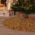 thumbnail image 6 of Rateoe Golden Glitter Print Christmas Tree Skirt 30" for Xmas Holiday New Year Party Circle Tree Mat Ornaments Decoration, 6 of 7