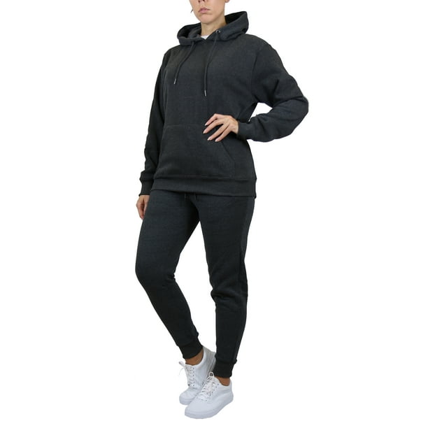 GBH - Womens Loose Fit Fleece-Lined Pullover Hoodie & Jogger 2-Piece Set (S-2XL) - Walmart.com