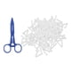 thumbnail image 3 of 100 pinzas de plástico blancas para cordón umbilical de cerdos, para producción de ganado, con 1 pinza hemostática., 3 of 14