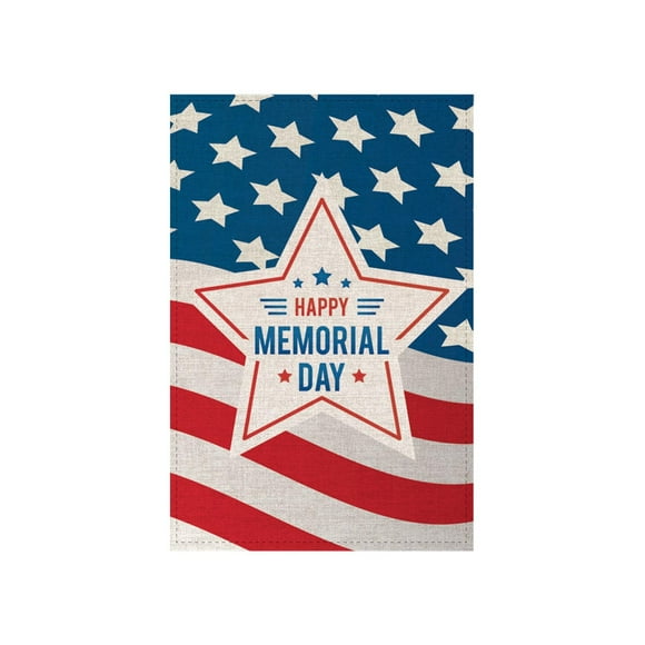 Yhmxh Independence Day Garden Flag Linen Garden Flag Border Outdoor Patio Decorative Flags Holiday Celebration Hanging Flag Garden Decorations Garden Tools