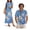 Blue Vintage Floral, variant on KUIFORTI Tropical Flowers Matching Couple Outfits Women's Casual Dresses & Men's Hawaiian Shirt Men Shirts 4-Way Stretch Breathable Suitable for Everyday Casual Wear
