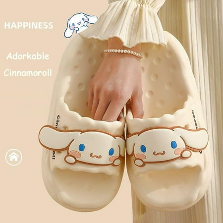

2024 Sanrio Slipper Summer Cinnamoroll Outwear Home Anti-Slip EVA Material Student Dormitory Bathroom Thick Soled Deodorant Sandals