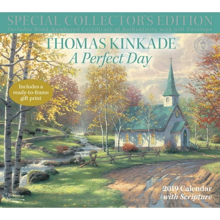 Special Edition Collector Series - Thomas Kinkade Special Collector's Edition with Scripture 2019 Deluxe Wall Calen : A Perfect Day