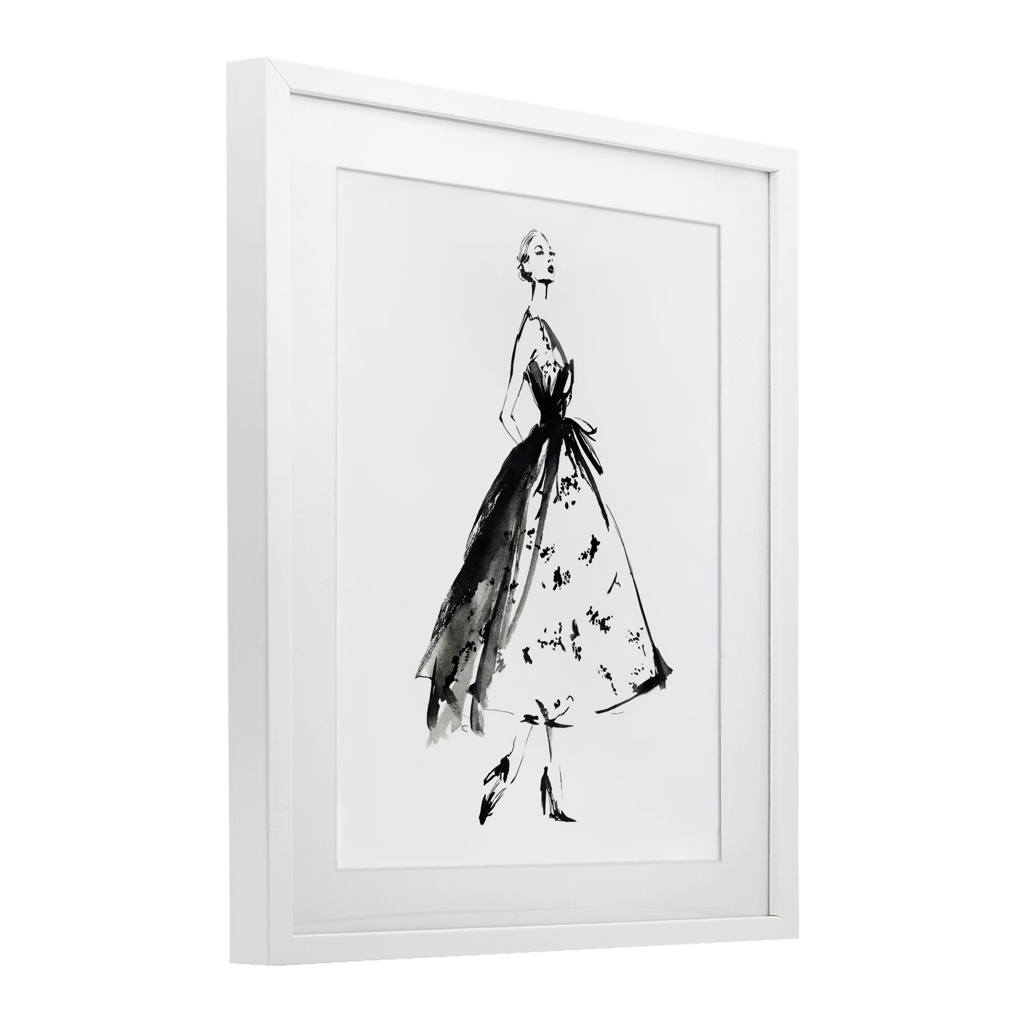 Stupell Industries Ethereal Couture Contour White Framed Print Under Glass, design by Svetlana Aleynikova