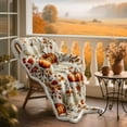 thumbnail image 6 of Fall Pumpkin Flannel Throw Blanket, Soft Warm Flannel Sherpa Fleece Throws Orange Pumpkins Leaves Blanket for Couch Bed, Cozy Autumn Throw Blankets Farmhouse Thanksgiving Home Decor, 50"x60", 6 of 6