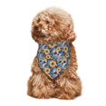 thumbnail image 3 of Dog Bandanas, Skull daisy yellow blue Adjustable Dog Scarf Triangle Bib Handkerchief Accessories for Small Medium Large Dogs, Cats, Pets, 3 of 6