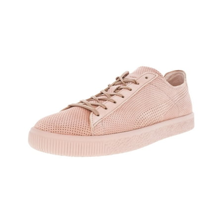 Puma Men's Stampd Clyde Pink Ankle-High Leather Fashion Sneaker - 13M