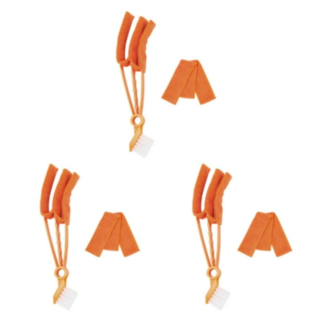 Youkk Wide Application Window And Blinds Duster Impact-resistant Scratch-proof Orange + Cloth 3Set