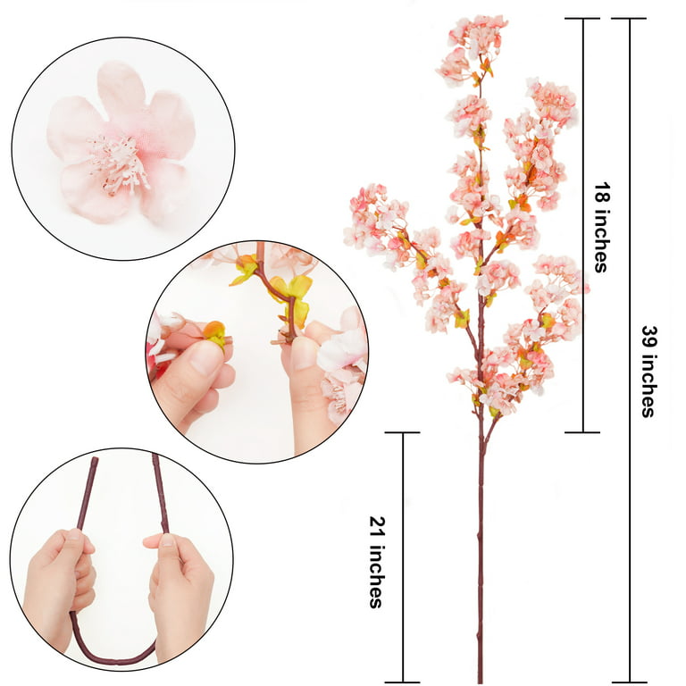 39 Artificial White Blossom Branch, Cherry Blossom, Small Fake Flowers,  Faux White Flowers/home Decor/hall Decoration 