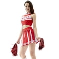 thumbnail image 4 of Fgnfyis Ensemble de Cheerleading pour Femmes Tenue de Cheerleading pour Fille Tenue de Football de Scène Ensemble de Jupe de Carnaval pour Femmes 2 Pcs Rouge G, 4 of 9