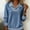 #197-Blue, variant on Ounisa Knit Tops with Denim Collar for Women Long Sleeve Button Front Pullover Luxury Office Outfits for Women 2025