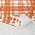 thumbnail image 5 of Manfei Checkered Art Bed Spread Queen,Geometric Plaid Queen Coverlet Set,Orange,3 Pieces,1 Quilt and 2 Pillowcases, 5 of 7