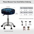 thumbnail image 6 of FUIALDOLG Easy to Clean Bar Stool Seat Covers, Blue Starry Dolphin Floral Polyester Soft Kitchen Chair Cover for Coffee Shop Home, 6 of 6