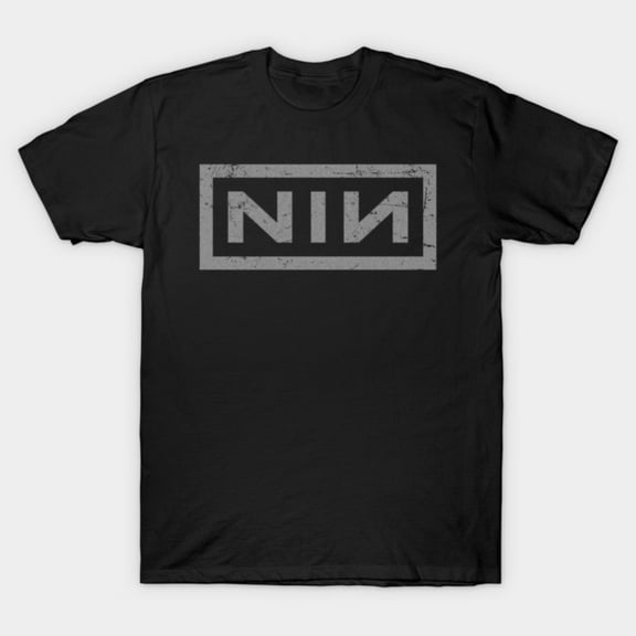 Duk Fats Nins Distressed In Static Silver Funny NIN Parody Retro Graphic G977 T-Shirt, for men and women, Up to Size 5XL